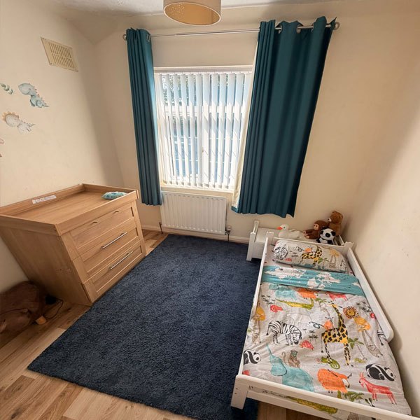 Children's bedroom after cleaning