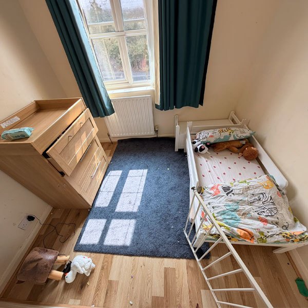 Children's bedroom before cleaning